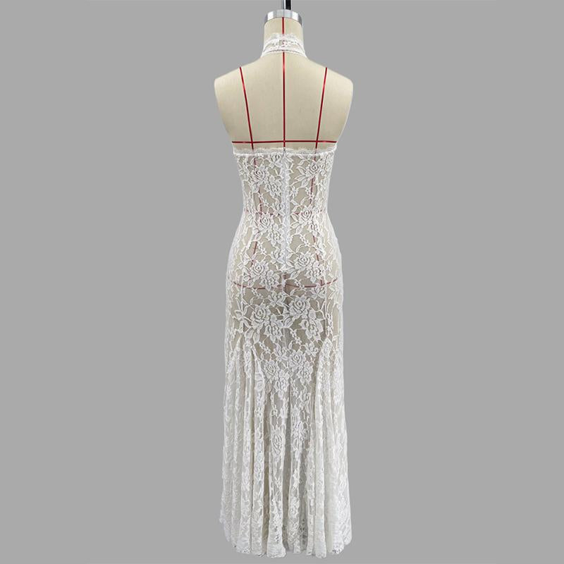 Verführerisches Neckholder-Spitzenkleid