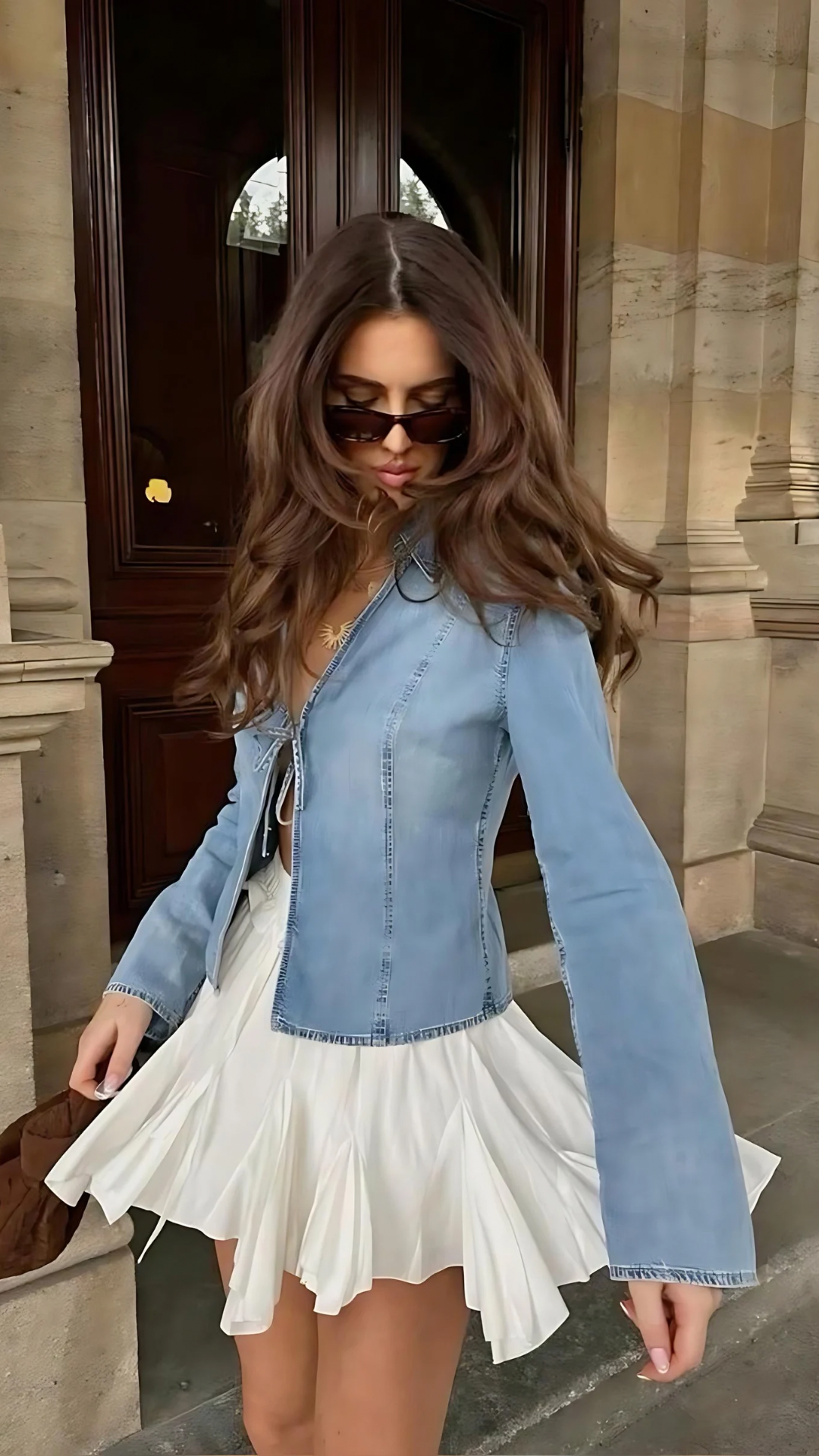 Denim Schnürjacke